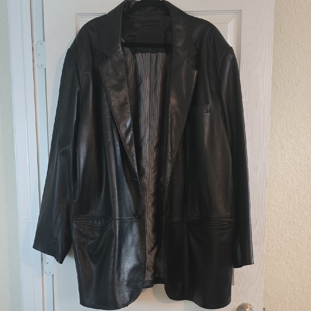 Roundtree & Yorke Black Leather Jacket